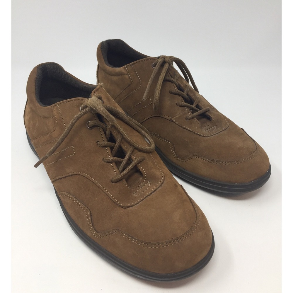 Easy Spirit Esbersh Brown Size 9 Women's‎ Nubuck Leather Lace Up Oxford Sneaker